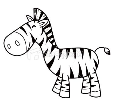 380x355 Illustration Of Cartoon Zebra On The White Whimsy Cartoon