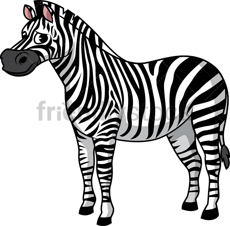 798x784 Sad Zebra Cartoon Clipart Vector