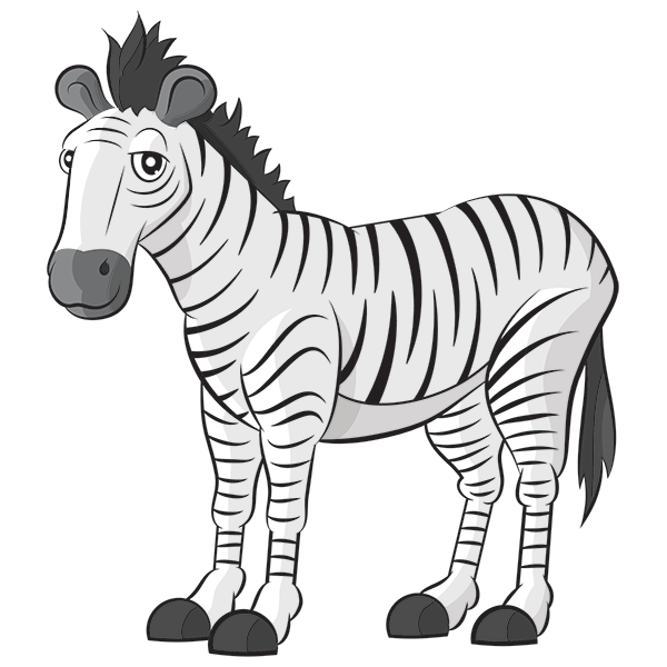 600x600 Cartoon Zebra Step