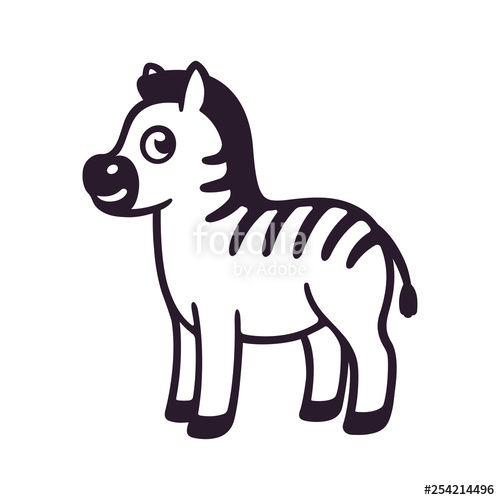 500x500 Cartoon Zebra Drawing Stock Image And Royalty Free Vector