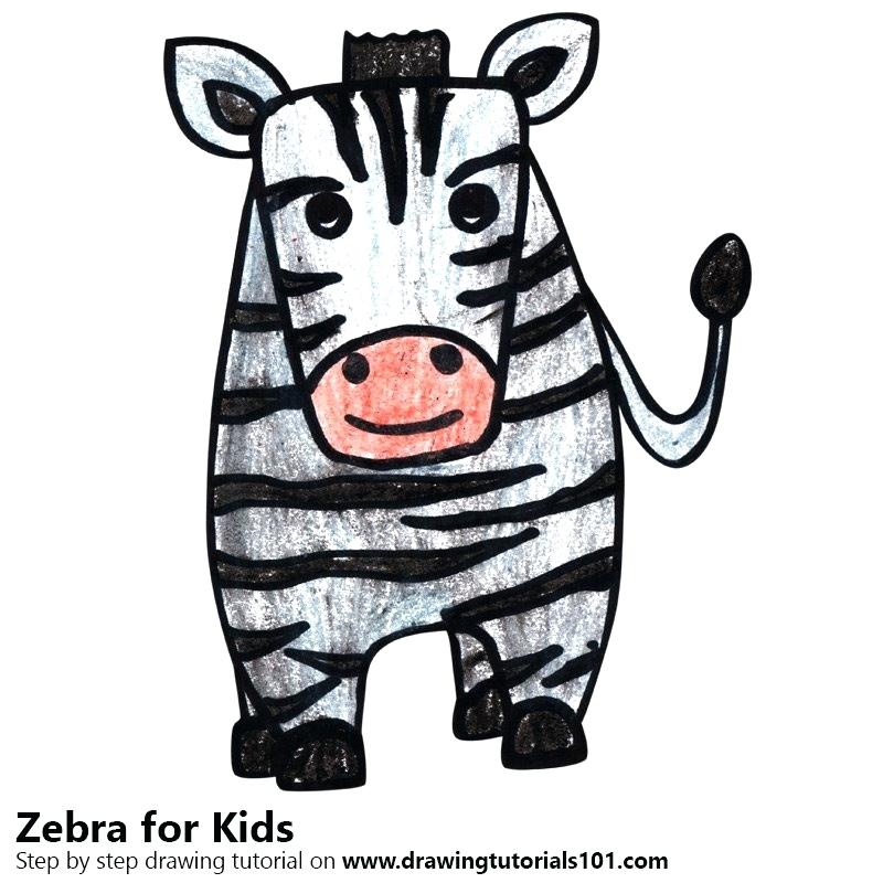 800x800 How To Draw A Zebra For Kids