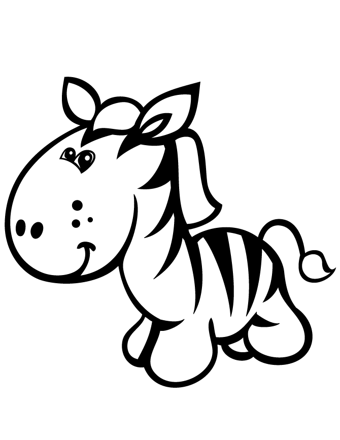 670x867 Cute Zebra Coloring