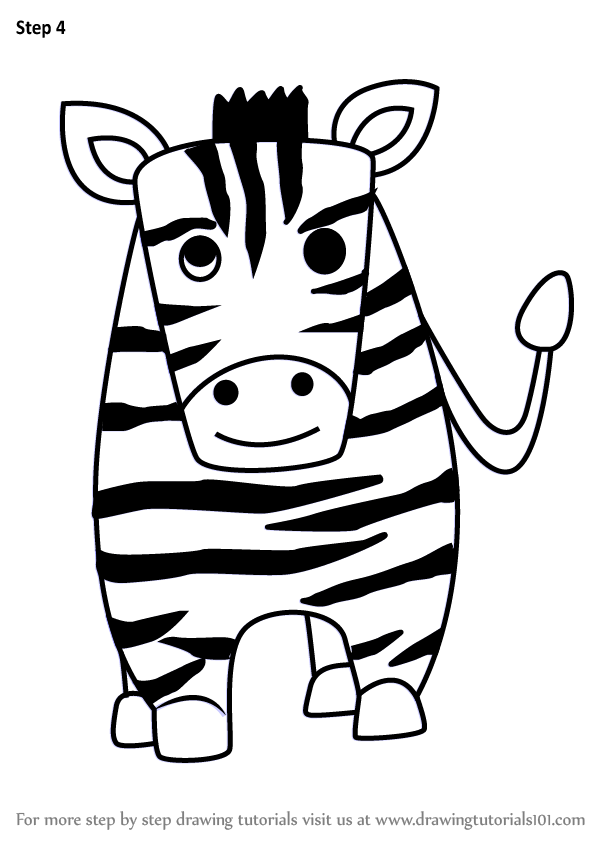 zebra drawing for kids