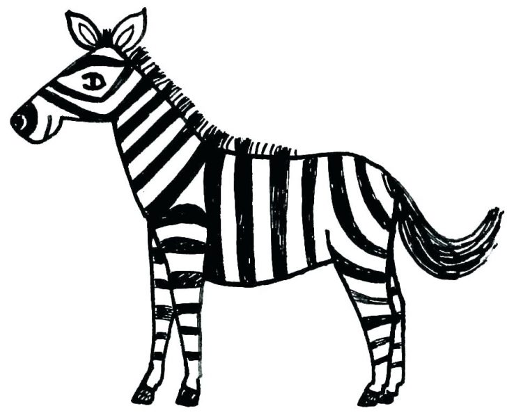 728x594 Zebra Coloring Pages For Toddlers The Plains