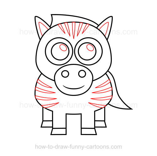 500x498 How To Draw A Zebra