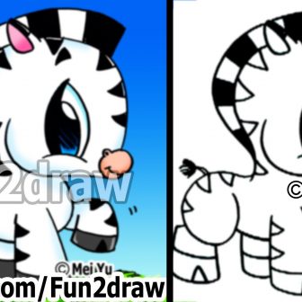 336x336 Drawing A Zebra Crossing Face Tutorial Easy Video Head Color I
