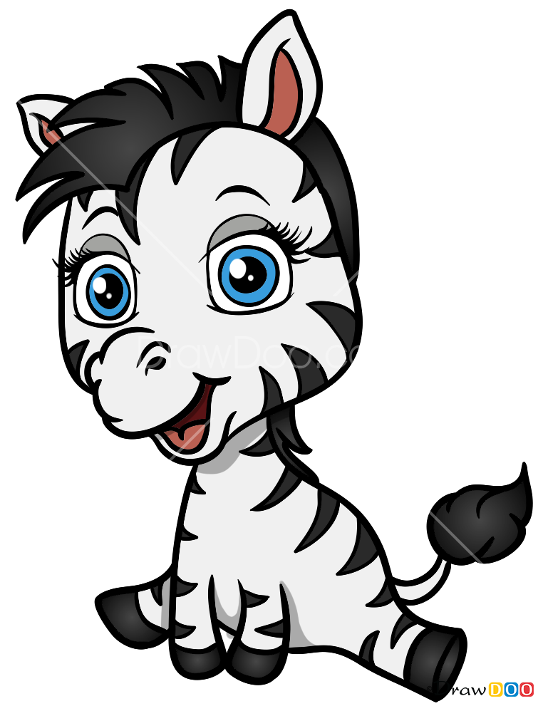 769x998 How To Draw Baby Zebra, Baby Animals