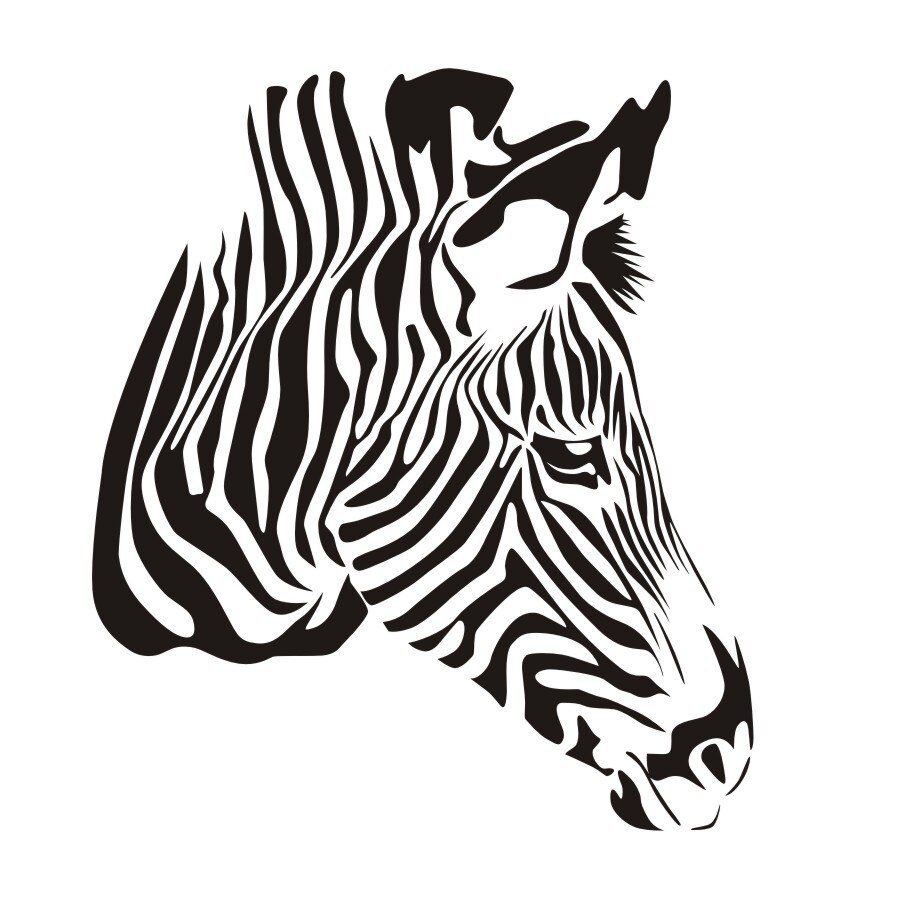 900x900 High Quality Zebra Head Wall Stickers For Kids Rooms Home