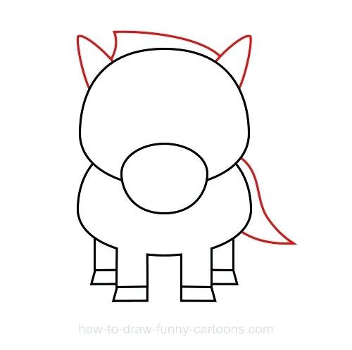 500x498 How To Draw A Zebra The Mane On Top Of The Head Is Illustrated