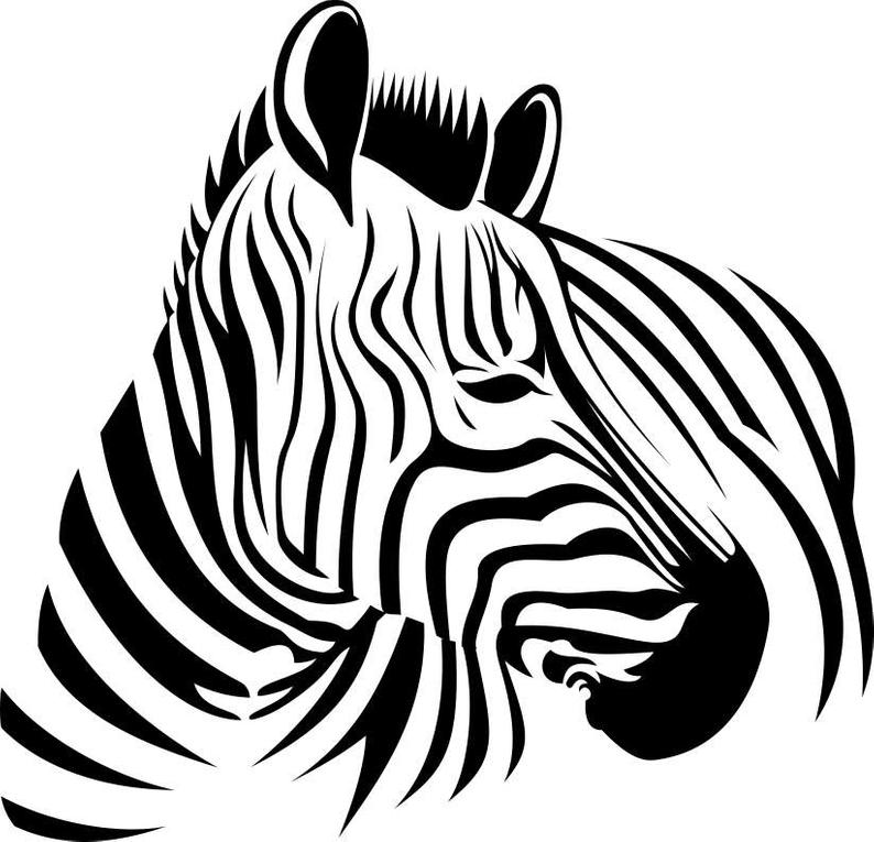794x765 Zebra Head Graphics Dxf Png Cdr Pdf Vector Art Etsy