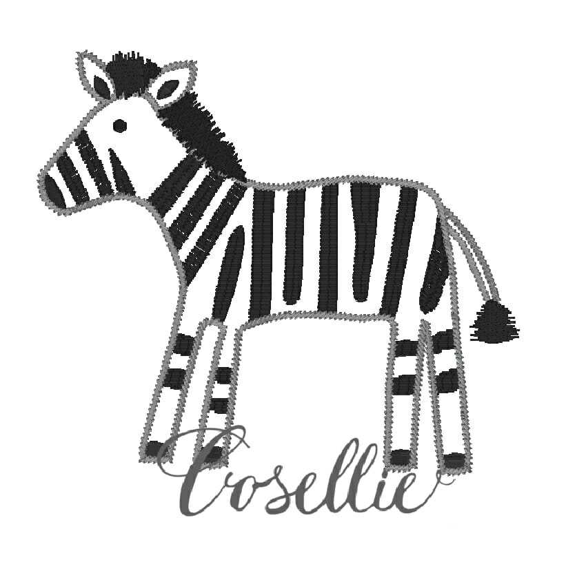 850x848 Zebra Outline Drawing