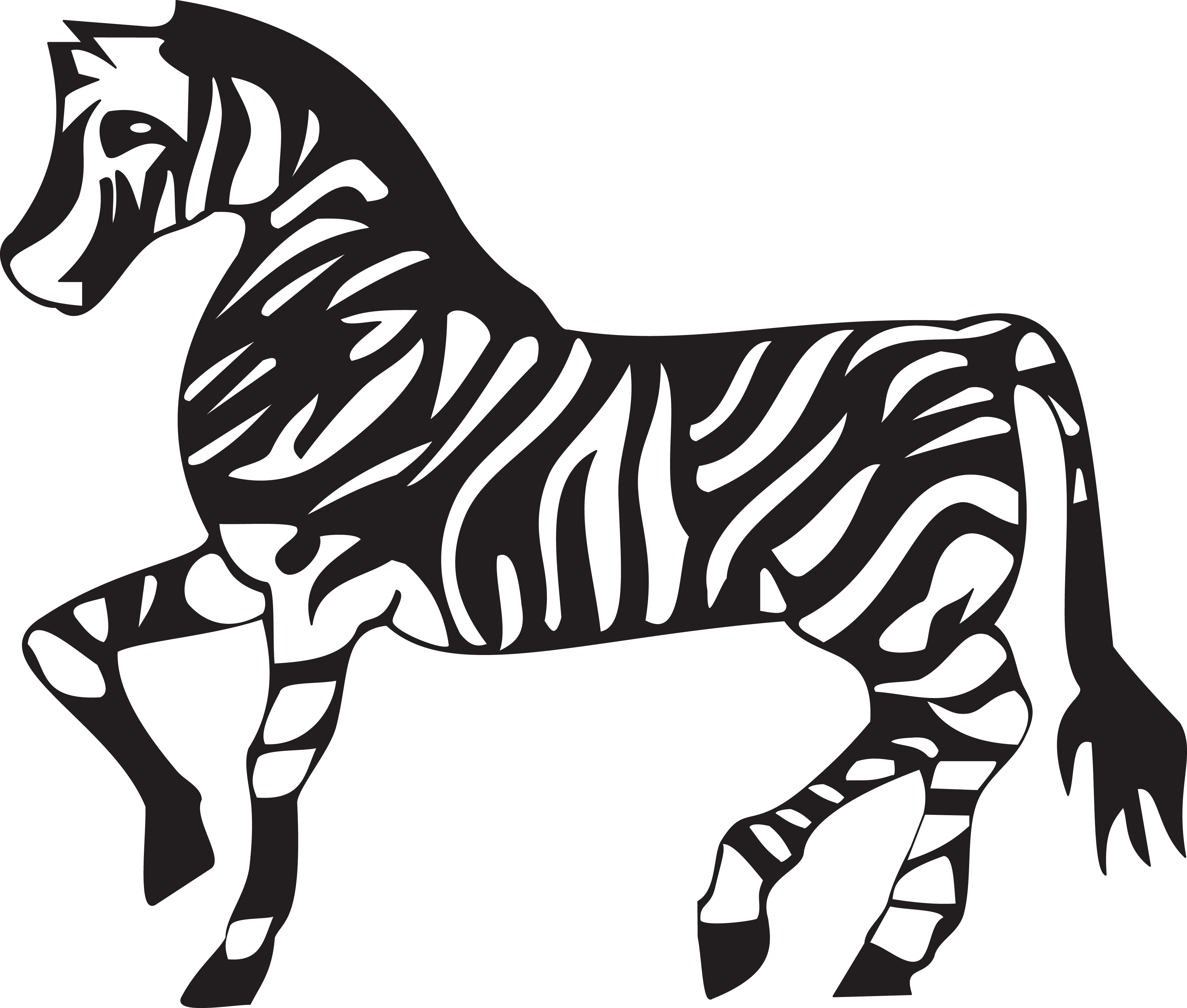 Zebra Line Drawing | Free download on ClipArtMag