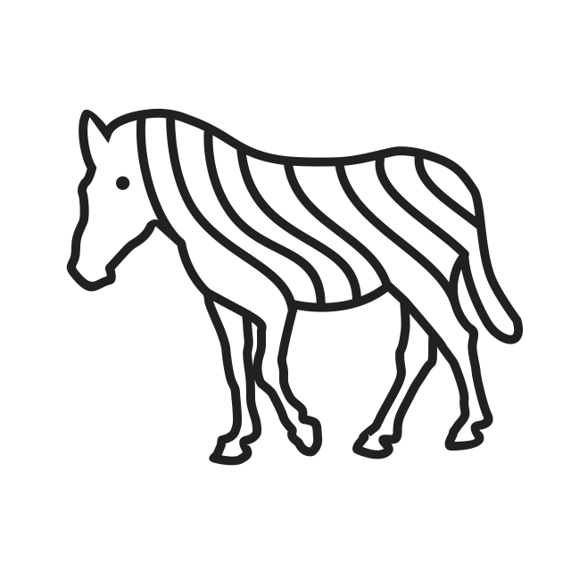640x640 Zebra Line Icon, Zebra, Animals Png And Vector For Free Download