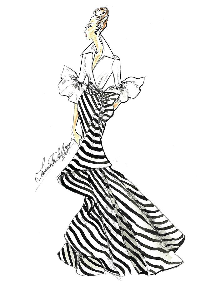 659x900 Zebra Print Drawing