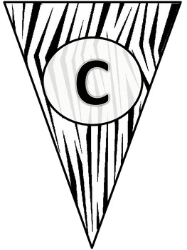 263x350 Zebra Print Pennant Banner