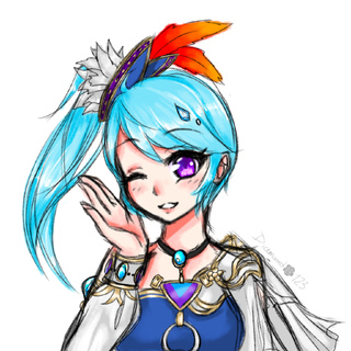 320x320 quick drawing of lana the white sorceress from zelda hyrule