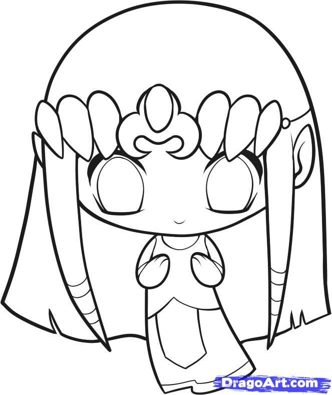 663x788 Step How To Draw Chibi Zelda