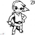 150x150 Lengend Of Zelda Coloring Pages Toon Link Pencil Drawing
