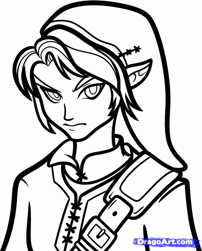 706x877 step how to draw dark link, dark link