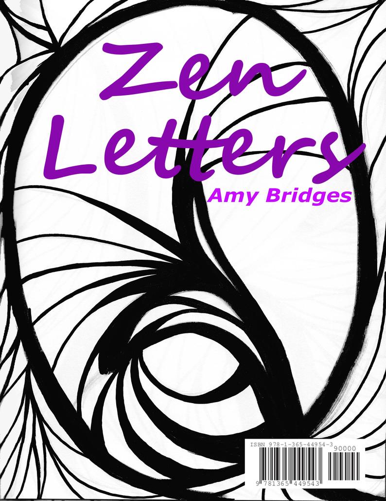 794x1028 Zen Letters Coloring Book Hand Drawn Published Coloring Etsy