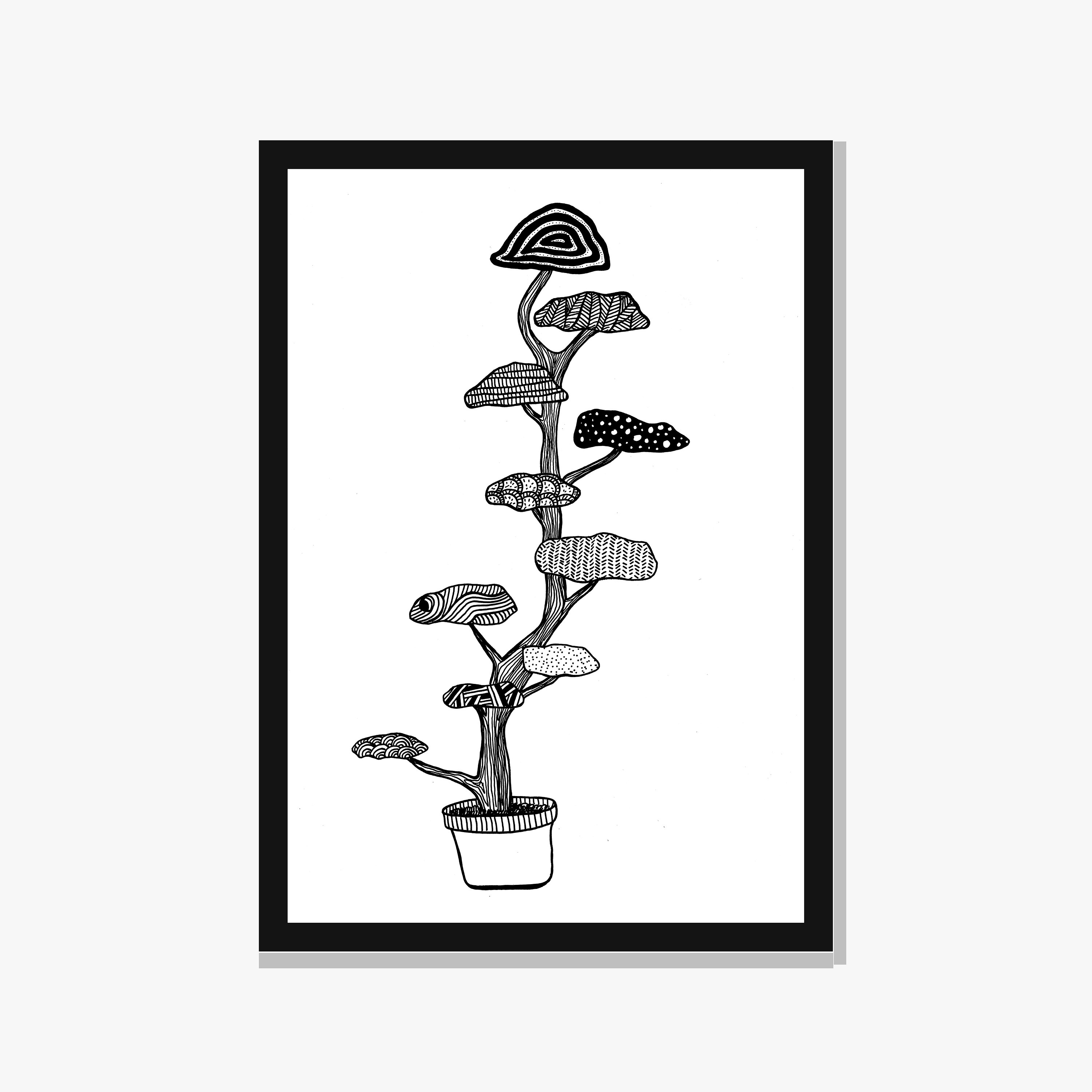 3000x3000 Printable Cloud Tree Japanese Garden Print Niwaki Art Zen Etsy