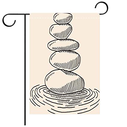 425x425 Beicici Garden Flag Double Sided Decorative Flags Zen