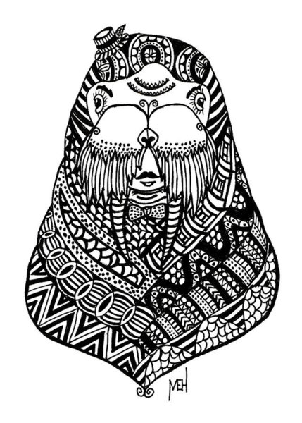 429x600 Zentangle Animals Drawings Fine Art America