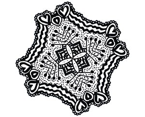 300x242 Black Zentangle Drawings