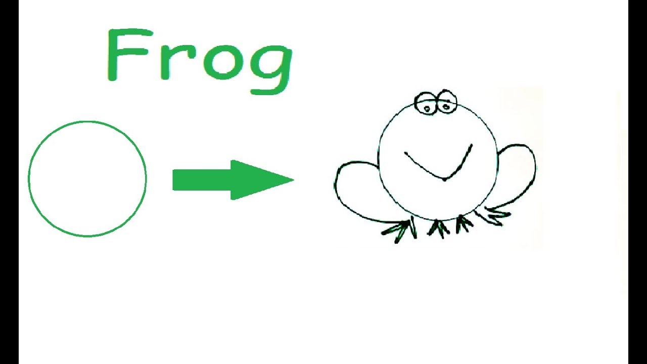1280x720 How To Draw A Frog Using A Circle Zero In Easy Way Step