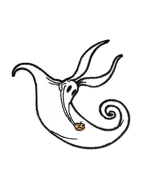 564x761 The Nightmare Before Christmas Zero Glowing Iron On Patch Iron