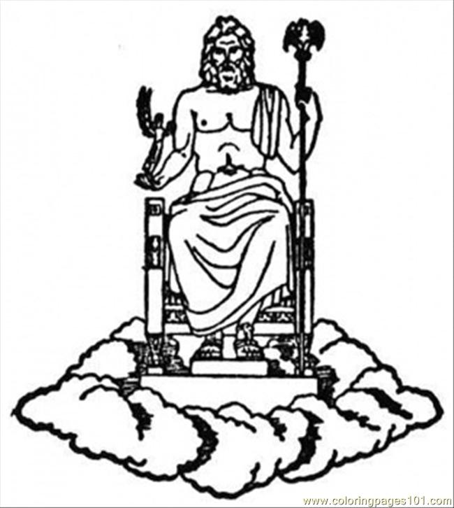 650x726 Zeus Coloring Page