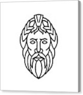 163x186 Zeus God Of Sky And Thunder Mono Line Digital Art