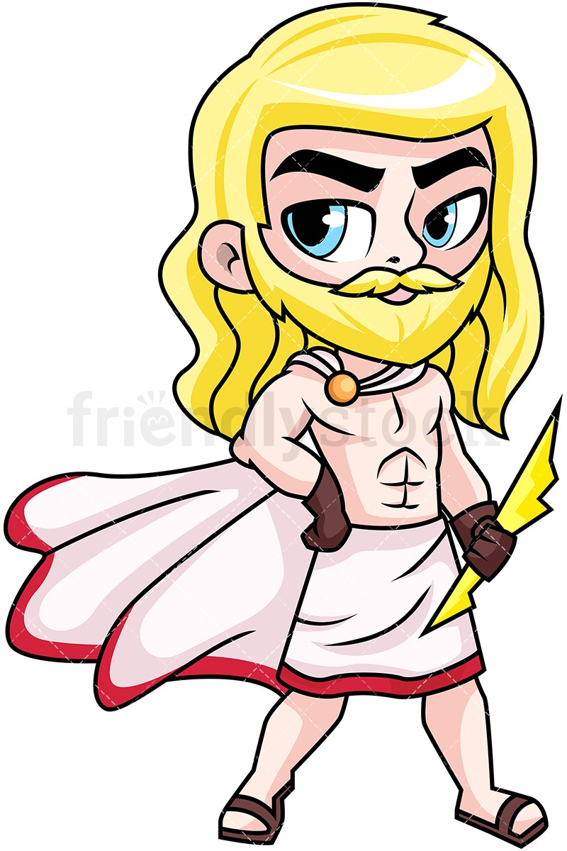 800x1200 Greek God And Goddess Vector Illustration Series Zeus