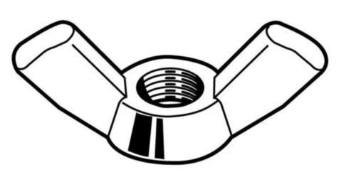 500x256 Wing Nut Type A Unf Asme Carbon Steel Sae Zinc Plated