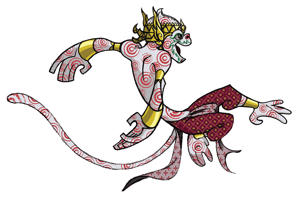 1000x674 Flying Hanuman