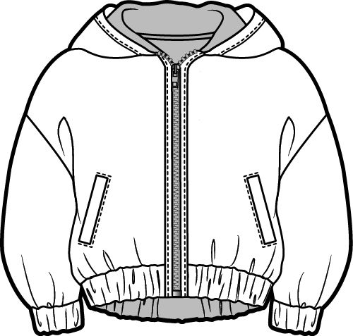 500x477 Zip Through Hoodie Fashion Learning In Fashion Sketches