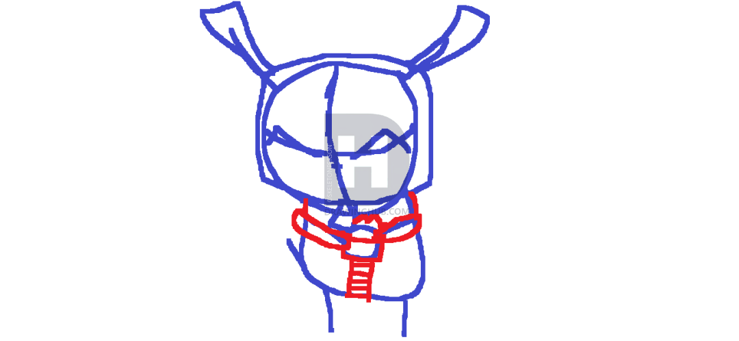 1080x498 How To Draw Gir Holding A Cupcake, Step