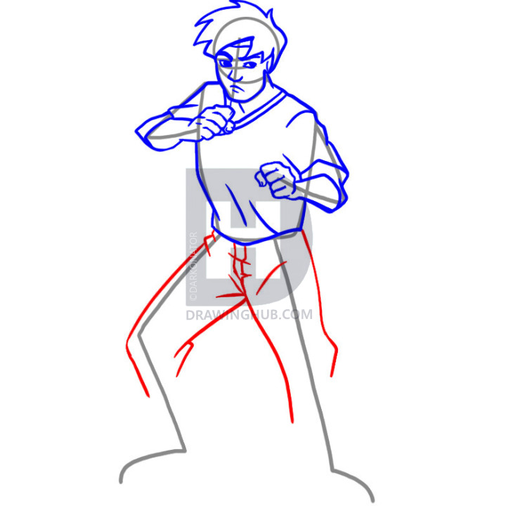 720x720 How To Draw Jackie Chan, Step