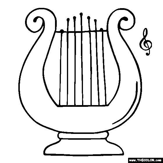 560x560 Harp Drawing Chordophone For Free Download