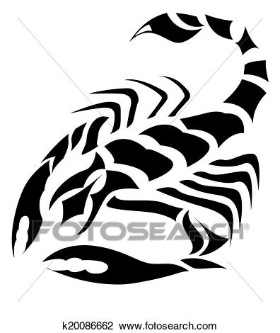 396x470 Clip Art Of Scorpio Zodiac Sign