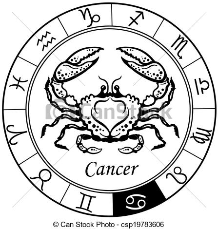 447x470 Cancer Zodiac Clipart