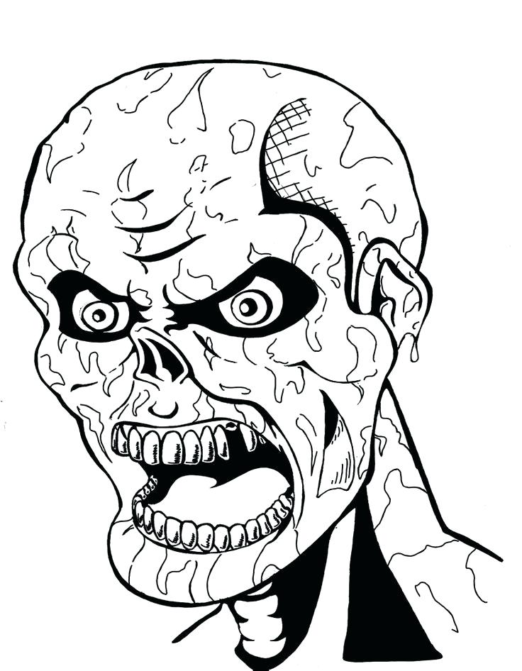 736x946 Zombie Coloring Pictures Scary Zombie Coloring