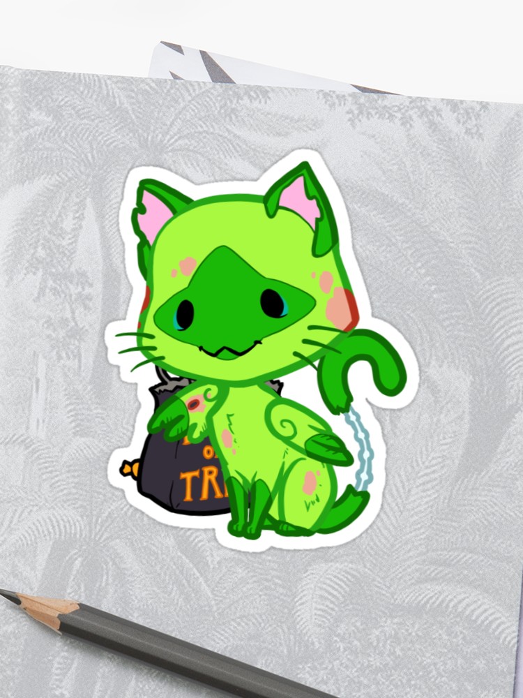 750x1000 Halloween Chibi Winged Kitty