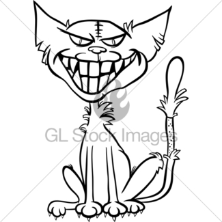325x325 Halloween Zombie Cat Cartoon Illustration Gl Stock Images