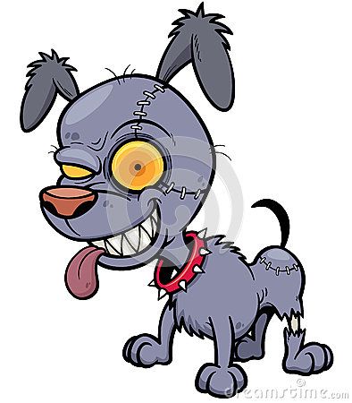 394x450 Vector Illustration Of Cartoon Dog Zombie Zombie