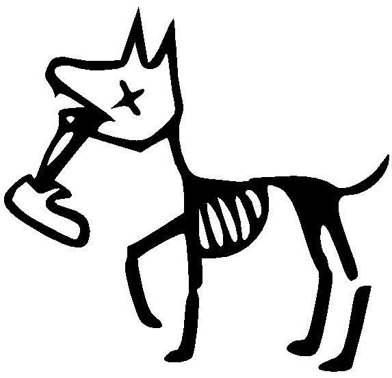 573x553 Zombie Dog Vinyl Decal Sticker Car Bumper Window Wall Family