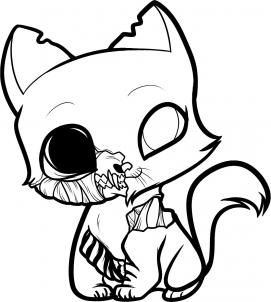 271x302 How To Draw A Zombie Kitten Drawing Ideas Drawings, Kitten