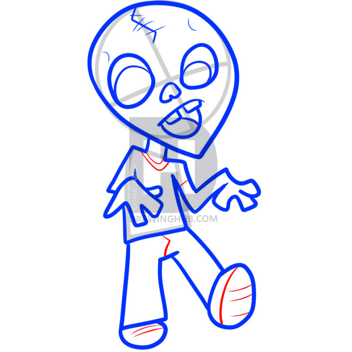 720x720 How To Draw A Zombie For Kids, Step