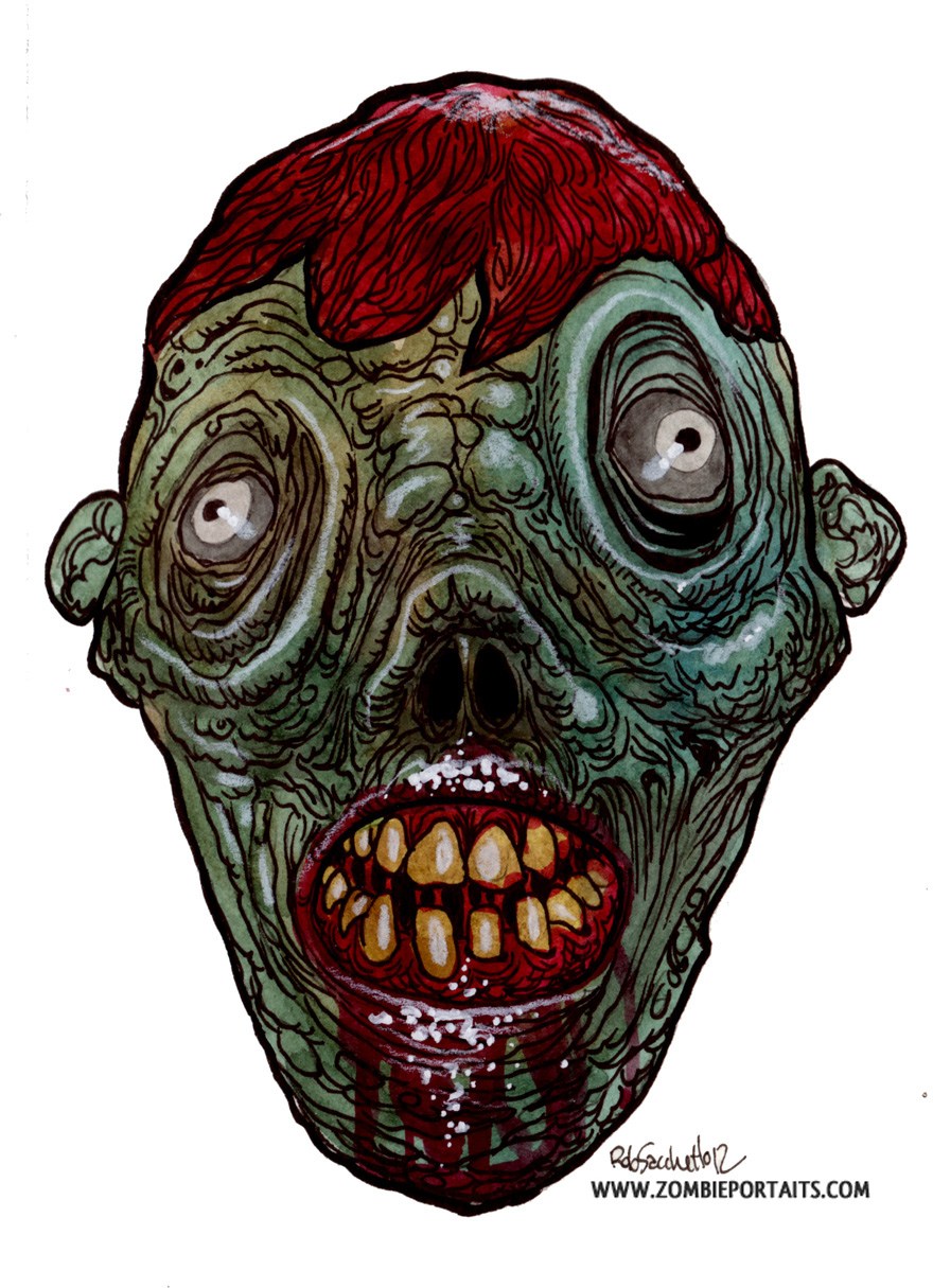 Zombie Face Drawing | Free download on ClipArtMag