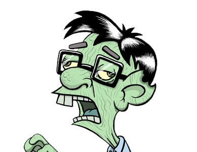 389x300 Collection Of Free Nerd Drawing Zombie Download On Ui Ex
